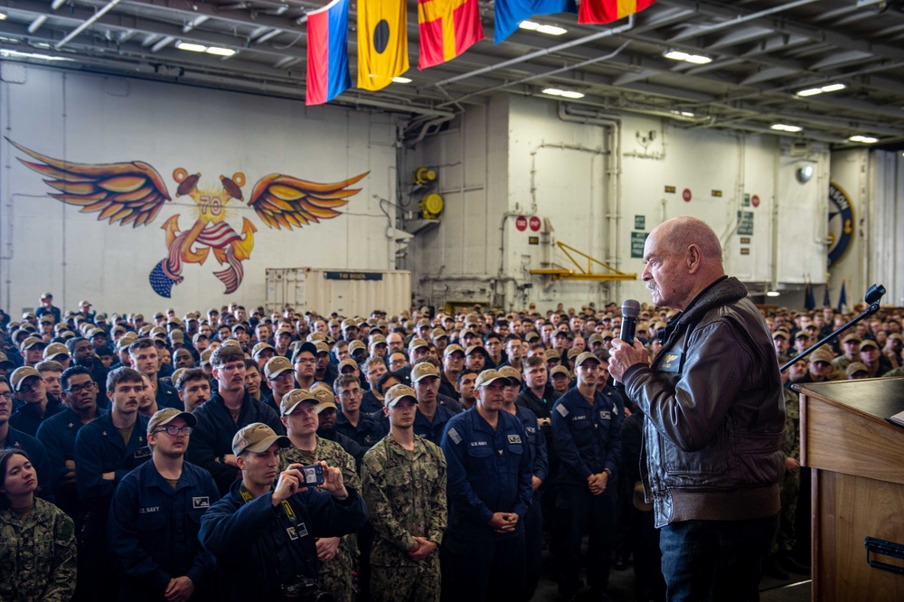 USS Carl Vinson (CVN 70) Visited by Vietnam POW/MIA Hero