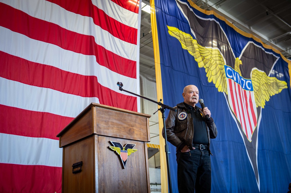 USS Carl Vinson (CVN 70) Visited by Vietnam POW/MIA Hero