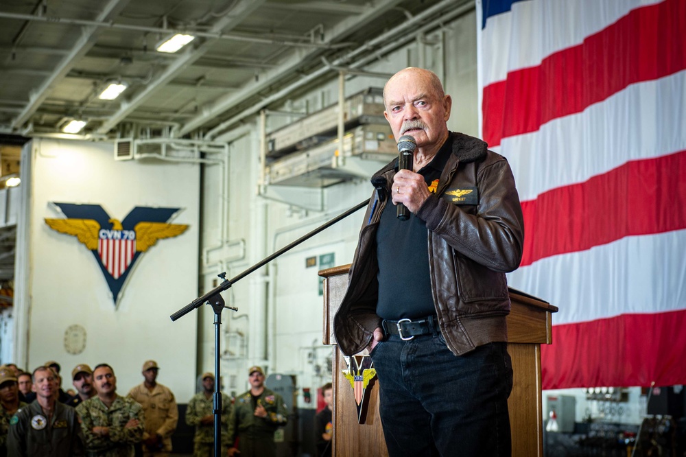 USS Carl Vinson (CVN 70) Visited by Vietnam POW/MIA Hero