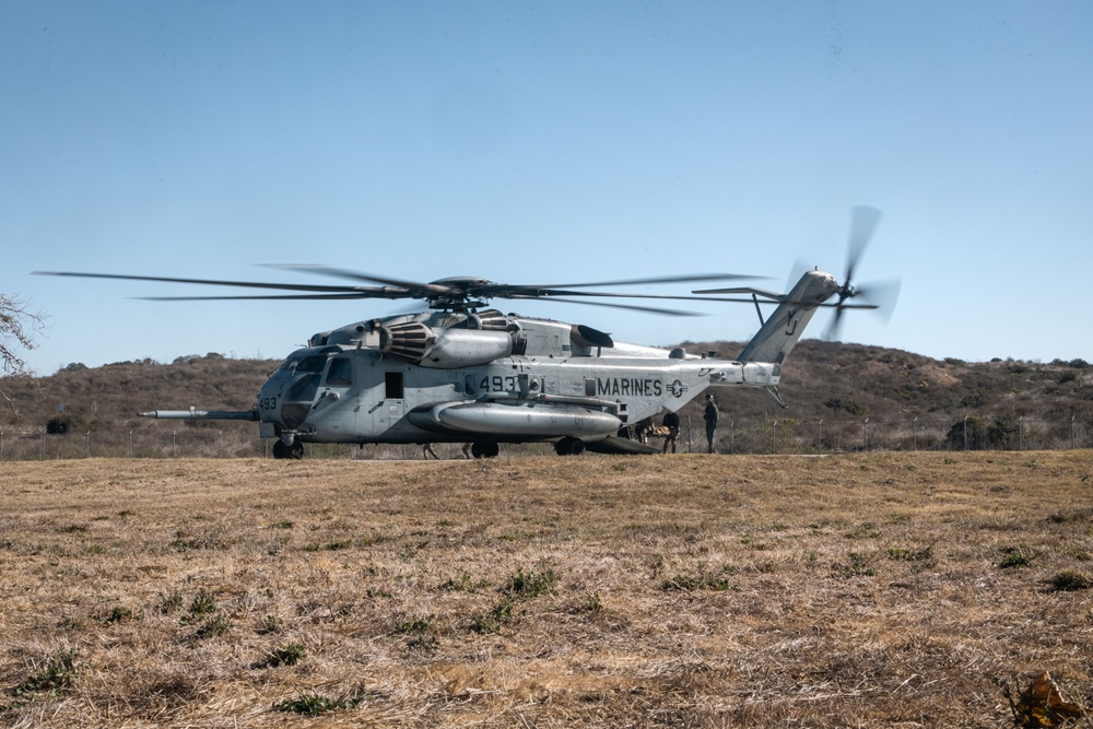 U.S. Navy corpsmen conduct mass casualty evacuation drill during Steel Knight 24