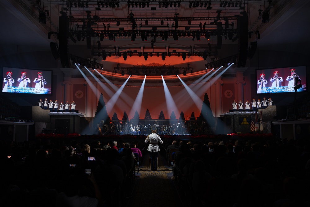 Local schools and Military District of Washington employees attend U.S. Army Band Dress Rehearsal of The American Holiday Festival