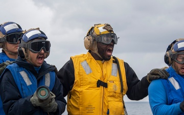 Flight Deck Fire Drill aboard USS America (LHA 6)