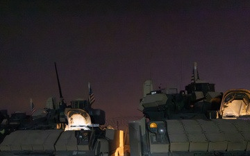 Coalition Forces Perform Preventative Maintenance Checks on Bradley Fighting Vehicles in Syria