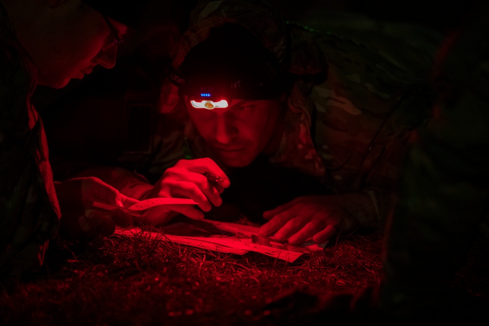 Alpha Co., 603d ASB conduct night land nav