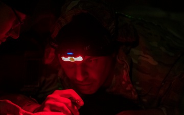 Alpha Co., 603d ASB conduct night land nav