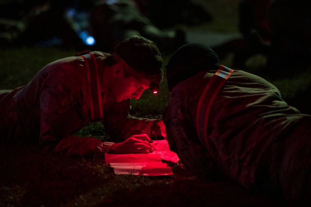 Alpha Co., 603d ASB conduct night land nav