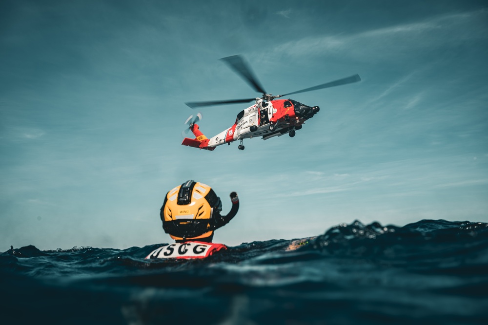 USCG MH60T hoisting training.