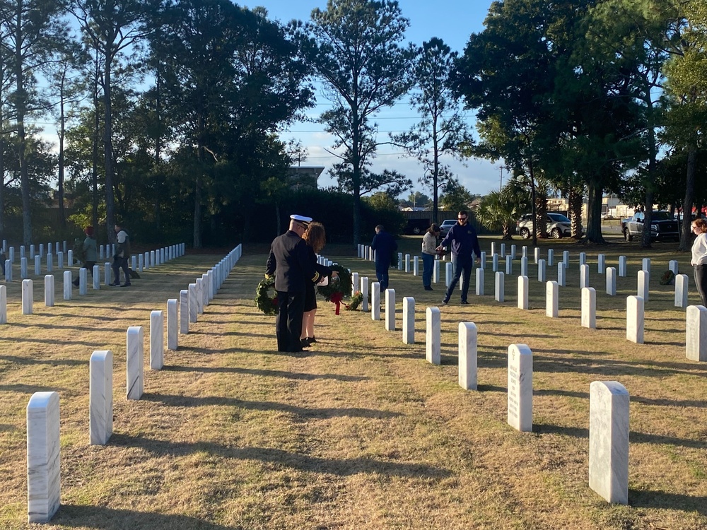 NIOC Pensacola Sailors Participate in National Wreaths Across America Day