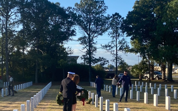 NIOC Pensacola Sailors Participate in National Wreaths Across America Day