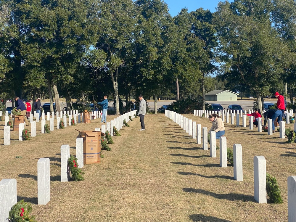 NIOC Pensacola Sailors Participate in National Wreaths Across America Day