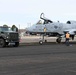 An A-10 Thunderbolt II rests mid-journey for refueling