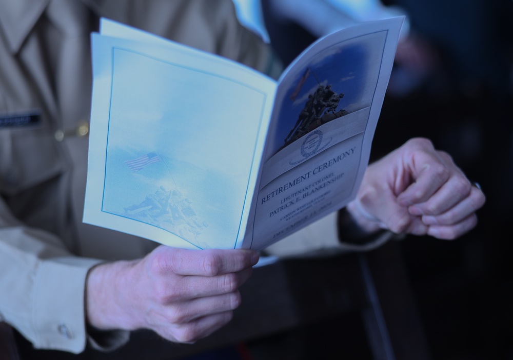 Lt. Col. Blankenship Retirement Ceremony