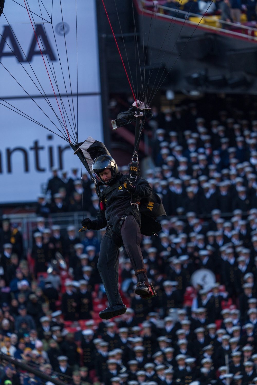 U.S. Army Golden Knights drop into 125th Army Navy Game