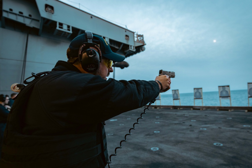 USS Gerald R. Ford (CVN 78) pistol qualification