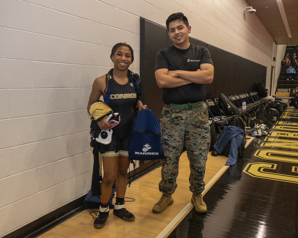 Wrestling tournament at Conroe High School