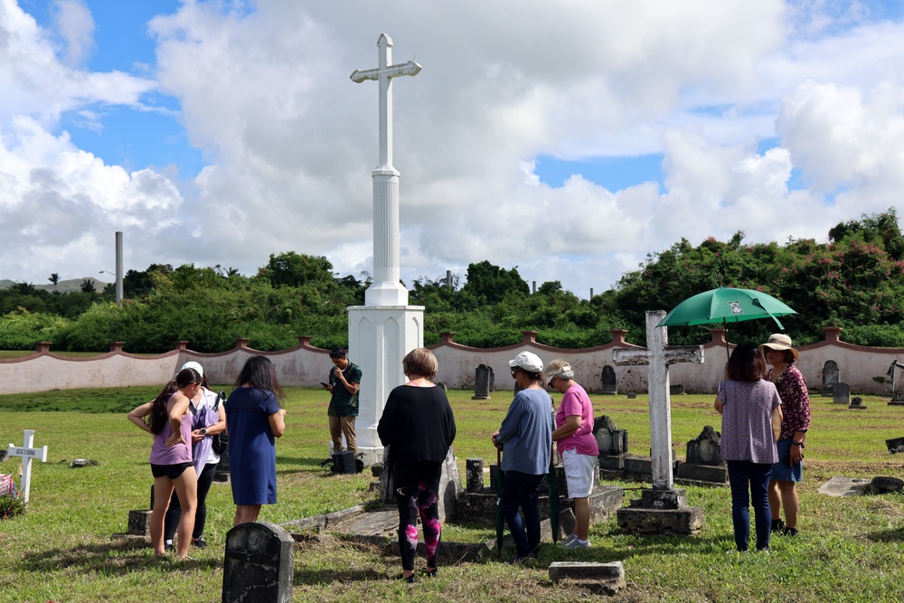 Community Members Visit Sumay Cemetery on a Public Access Program Tour