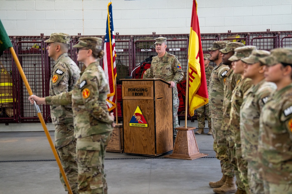 Military Police Unit Joins 1st Armored Division in Patching Ceremony