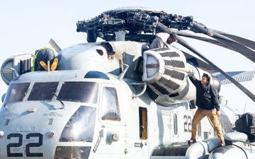 Marines, contractors clean MAG-36 aircraft