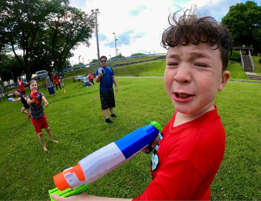 Water gun fight keeps community cool in summer as they learn about heat awareness