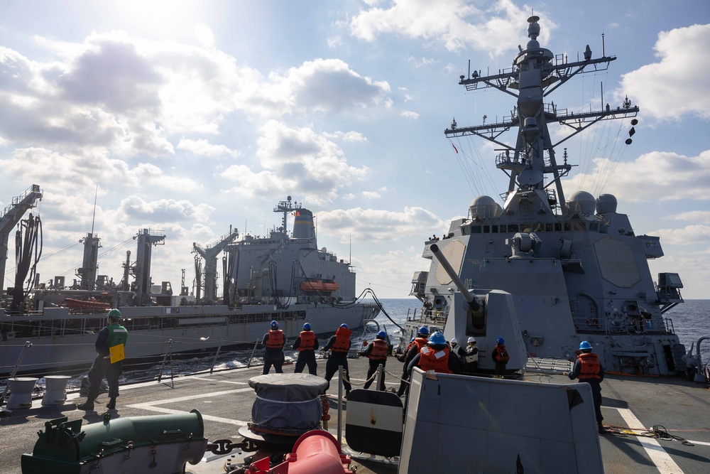 USS Preble (DDG 88) Replenishment at Sea with USNS Tippecanoe (T-AO 199)