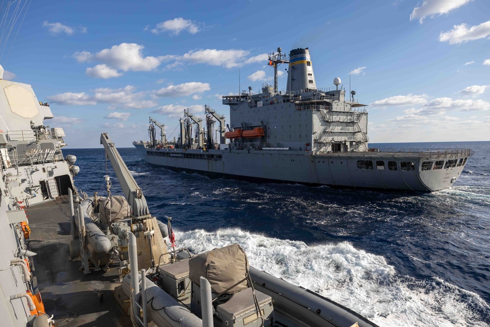 USS Preble (DDG 88) Replenishment at Sea with USNS Tippecanoe (T-AO 199)