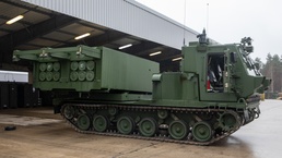 41st Field Artillery Brigade conducts maintenance on new Multiple Launch Rocket Systems