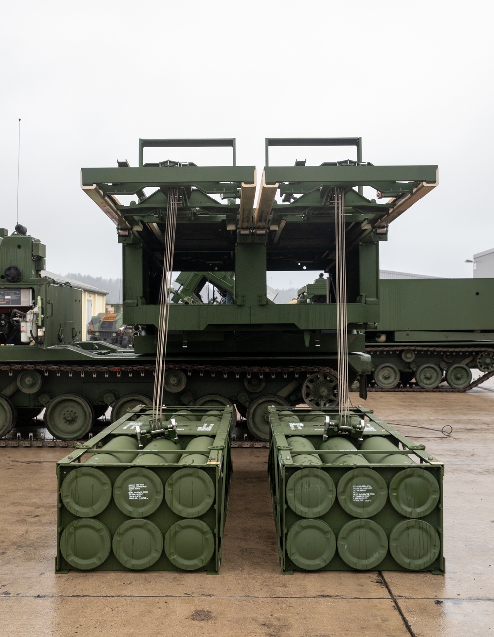 41st Field Artillery Brigade conducts maintenance on M270A2 Multiple Launch Rocket System