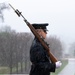 Tomb Guard Walks the Mat in the Rain