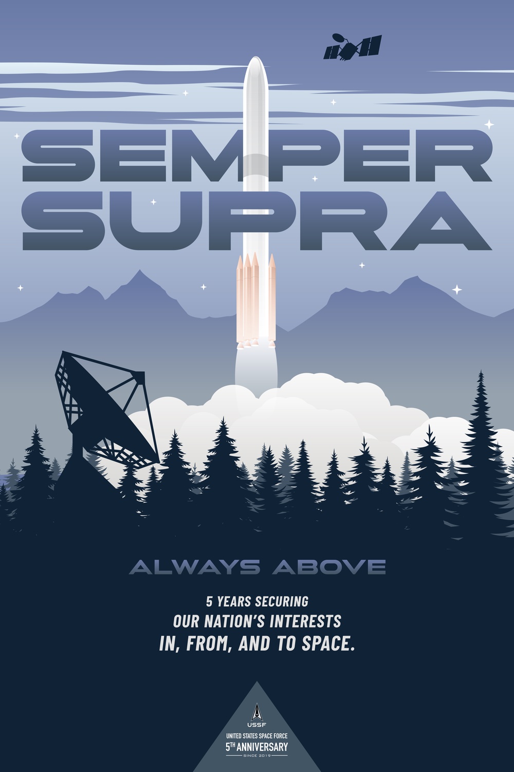 Space Force 5th Anniversary Poster - Always Above