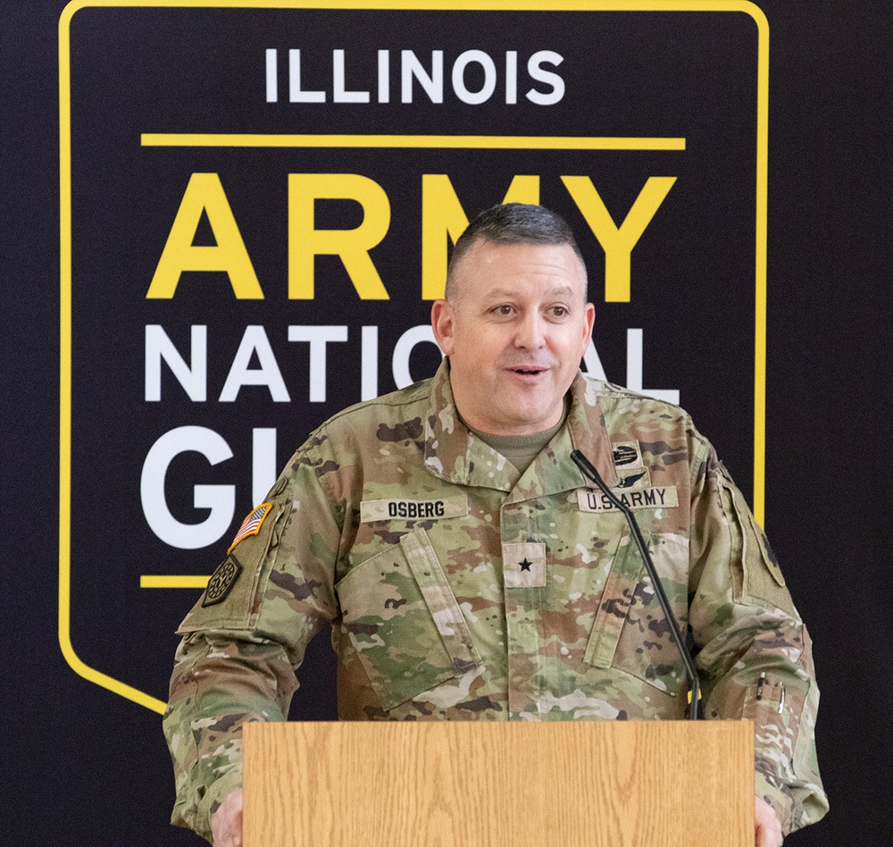 AFTER 27 YEARS, OFFICER SAYS FAREWELL TO ILLINOIS NATIONAL GUARD