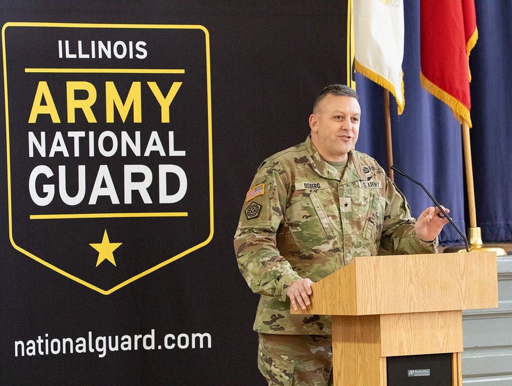 AFTER 27 YEARS, OFFICER SAYS FAREWELL TO ILLINOIS NATIONAL GUARD