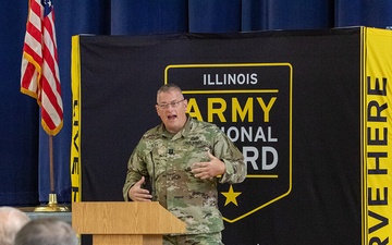 AFTER 27 YEARS, OFFICER SAYS FAREWELL TO ILLINOIS NATIONAL GUARD