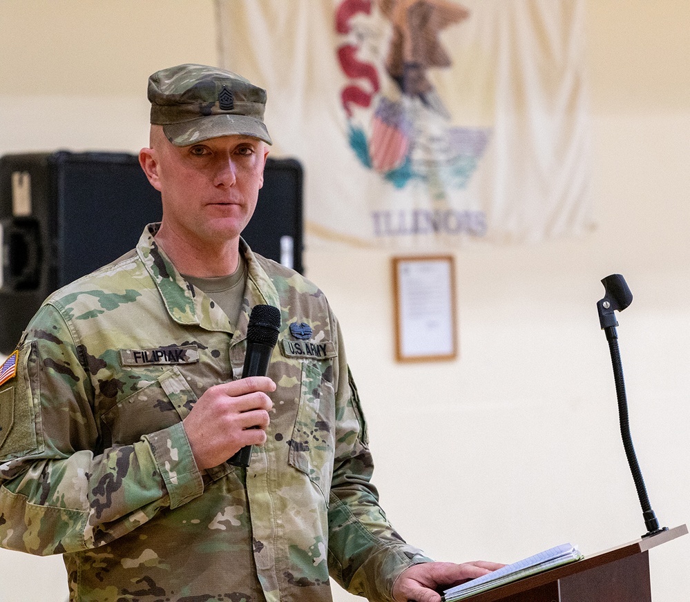 ILLINOIS ARMY NATIONAL GUARD’S 33RD IBCT HOLDS CHANGE OF RESPONSIBILITY