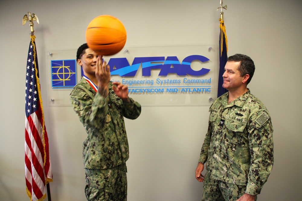 NAVFAC MIDLANT Seabee represents Navy in 2024 Armed Forces Basketball Championship