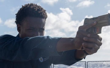 USS Spruance Sailors conduct weapon familiarization training