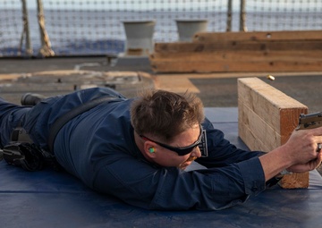 USS Spruance conducts small-arms live-fire exercise