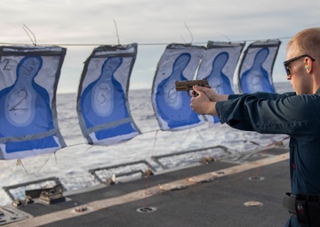 USS Spruance conducts small-arms live-fire exercise