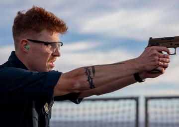 USS Spruance conducts small-arms live-fire exercise