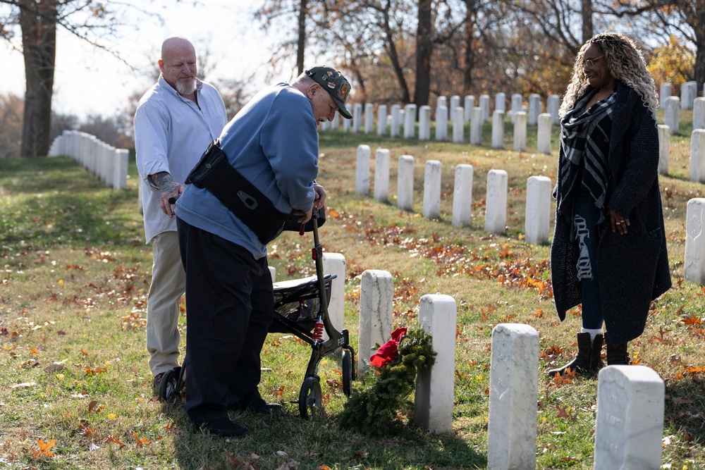 Relatives of First Military Burial at ANC Visit Gravesite