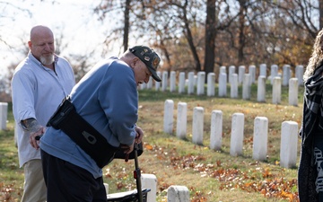 Relatives of First Military Burial at ANC Visit Gravesite