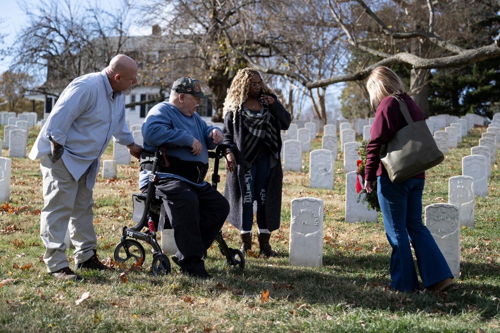 Relatives of First Military Burial at ANC Visit Gravesite