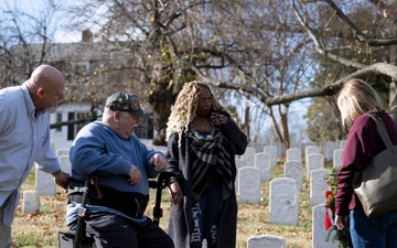 Descendants Visit Grave of First Soldier Buried at ANC