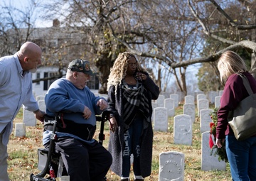 Descendants Visit Grave of First Soldier Buried at ANC
