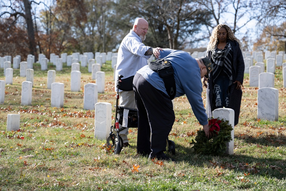 Relatives of First Military Burial at ANC Visit Gravesite