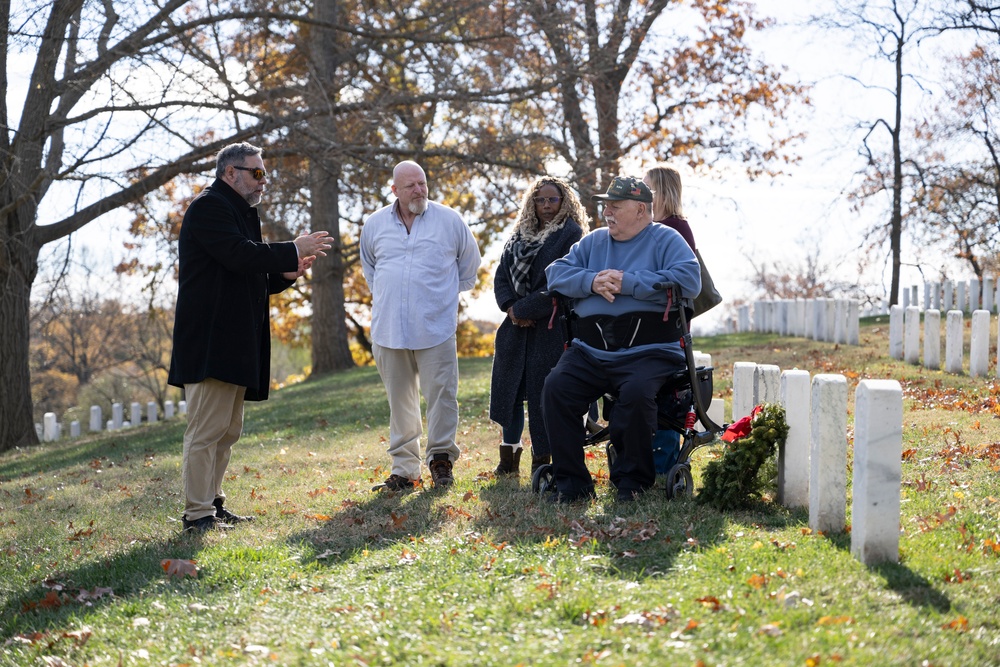 Relatives of First Military Burial at ANC Visit Gravesite