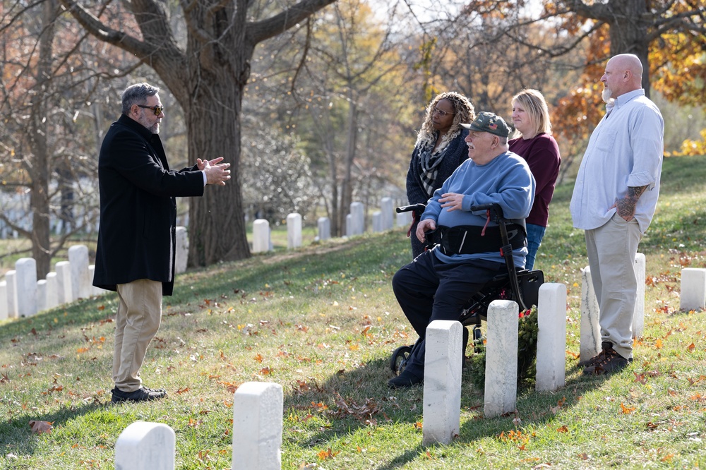 Relatives of First Military Burial at ANC Visit Gravesite