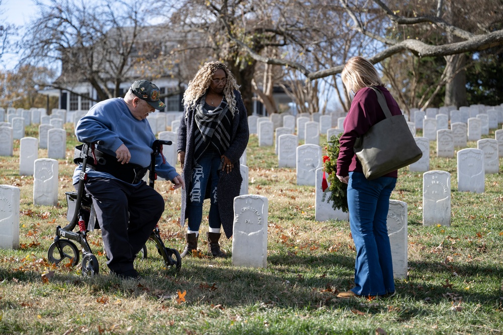 Relatives of First Military Burial at ANC Visit Gravesite