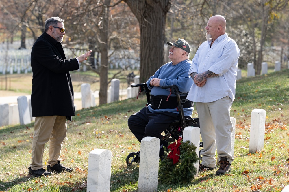 Relatives of First Military Burial at ANC Visit Gravesite