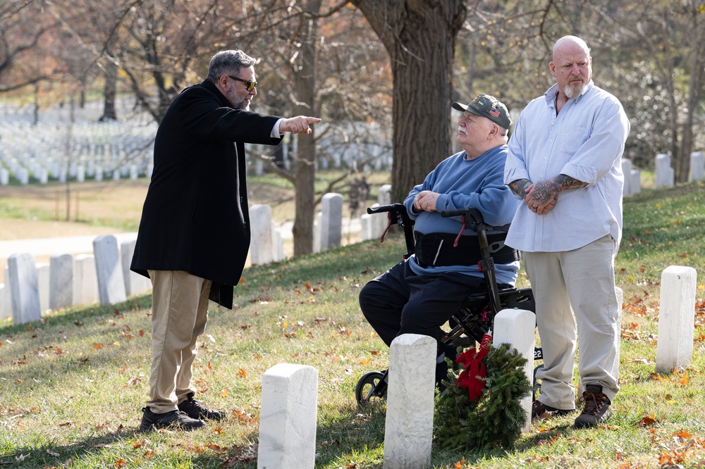 Relatives of First Military Burial at ANC Visit Gravesite