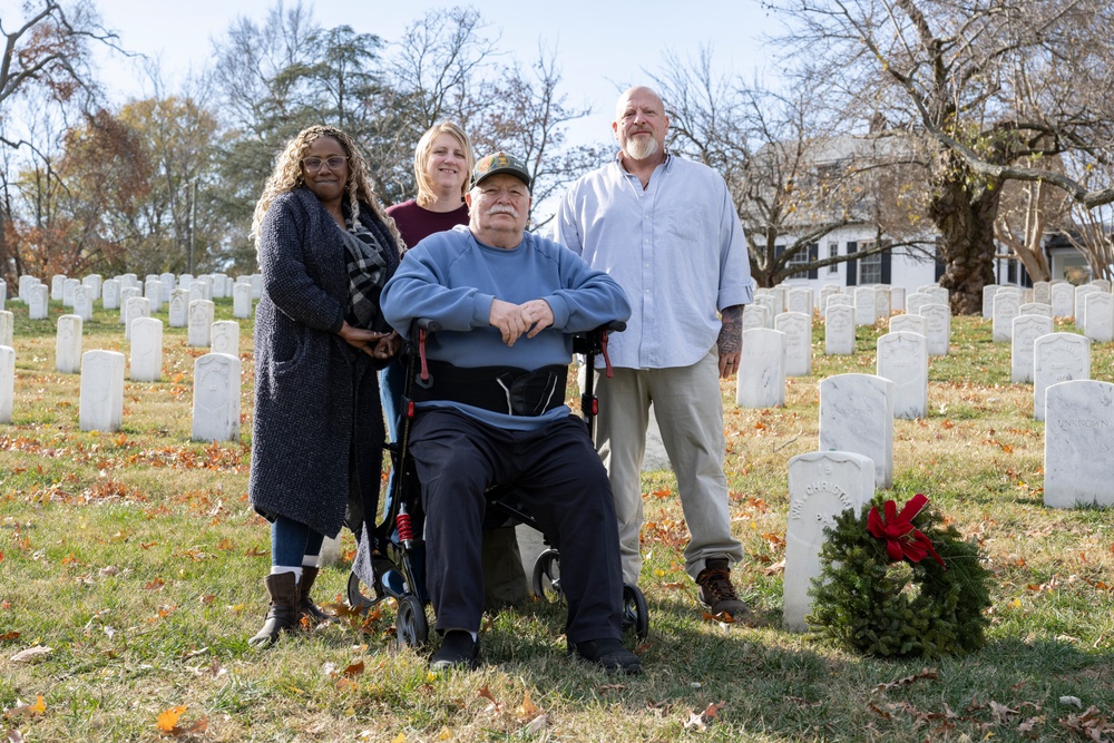 Relatives of First Military Burial at ANC Visit Gravesite